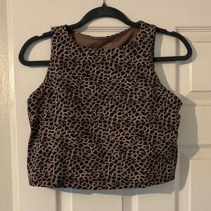 Aerie Brown Leopard Print Tank Top